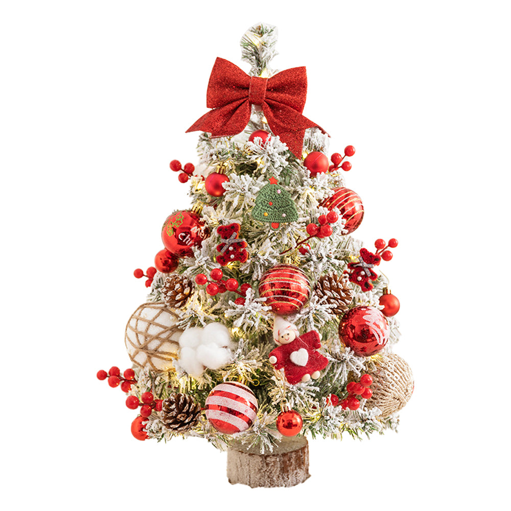 Mini Tabletop Christmas Tree Artificial 45cm/60cm Ornaments Xmas Desktop Decor