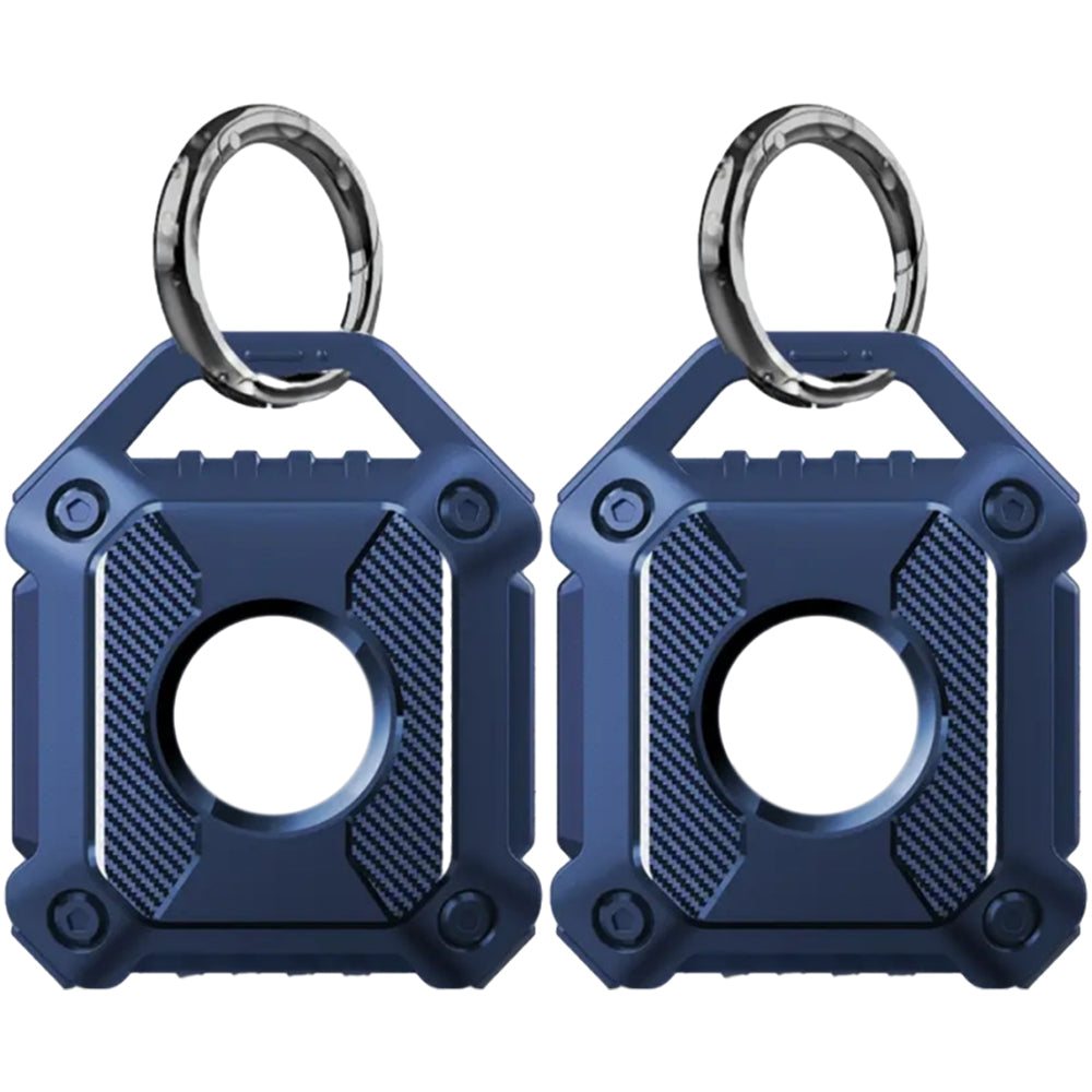 2Pcs TPU Water-Resistant AirTag Protective Cases With Keychain