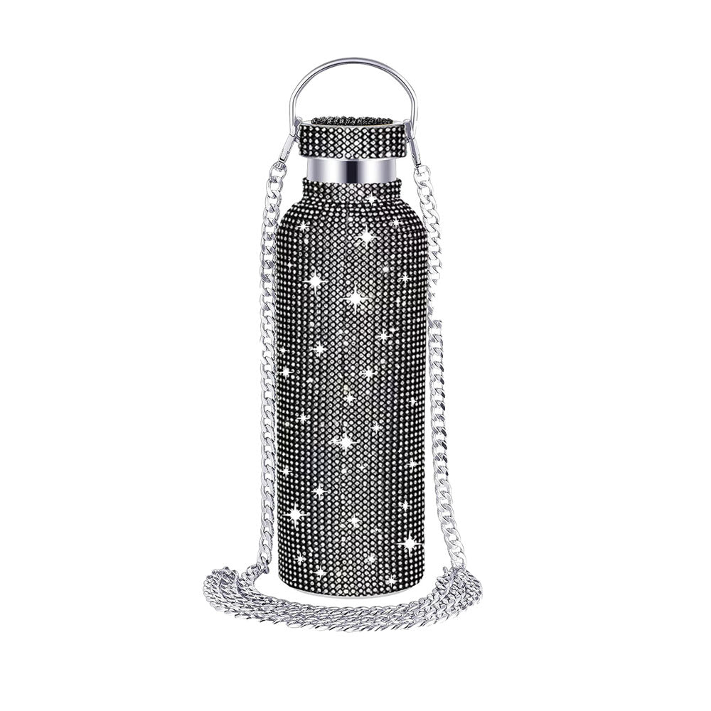 Bling Water Bottle Rhinestone Diamond Stainless Steel Glitter Insulated Bottle