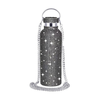 Bling Water Bottle Rhinestone Diamond Stainless Steel Glitter Insulated Bottle