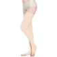 Support Stockings Open Toe High Stockings Plus Size Calf Sleeve For Unisex-Beige