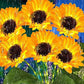 2 Pcs Solar Sunflower Lights for Outdoor Garden Patio Lawn Waterproof