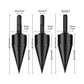 32mm Cone Firewood Log Splitter with 3Pcs Screw Drill Bits Hex Square Round