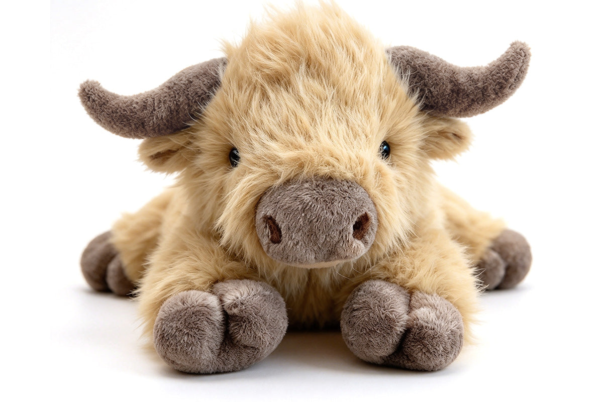 Adults Highland Cow Calming Weighted Plush with Microwave Heat Pack Stuffed Animal