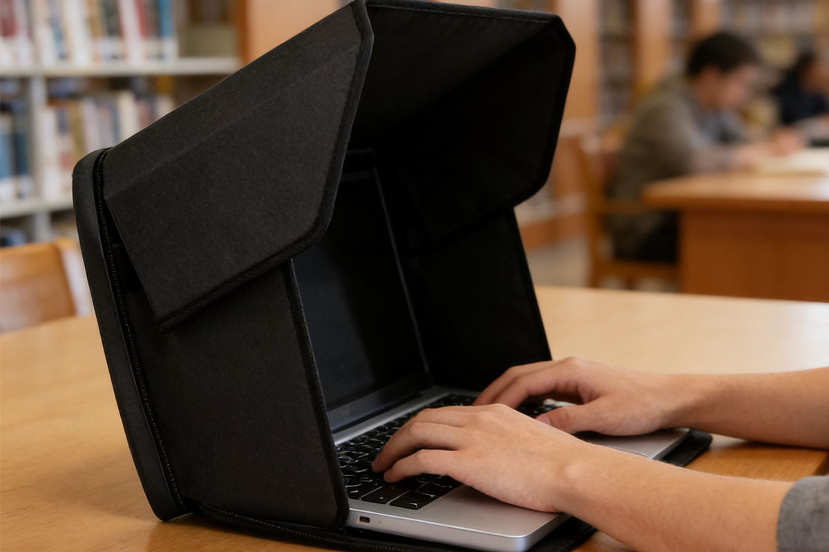 Laptop Privacy Screen Hood Anti-Glare Sunshade Portable Shield Laptop Bag