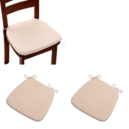 2Pcs Hoof-Shape Non-Slip Chair Cushion With Ties