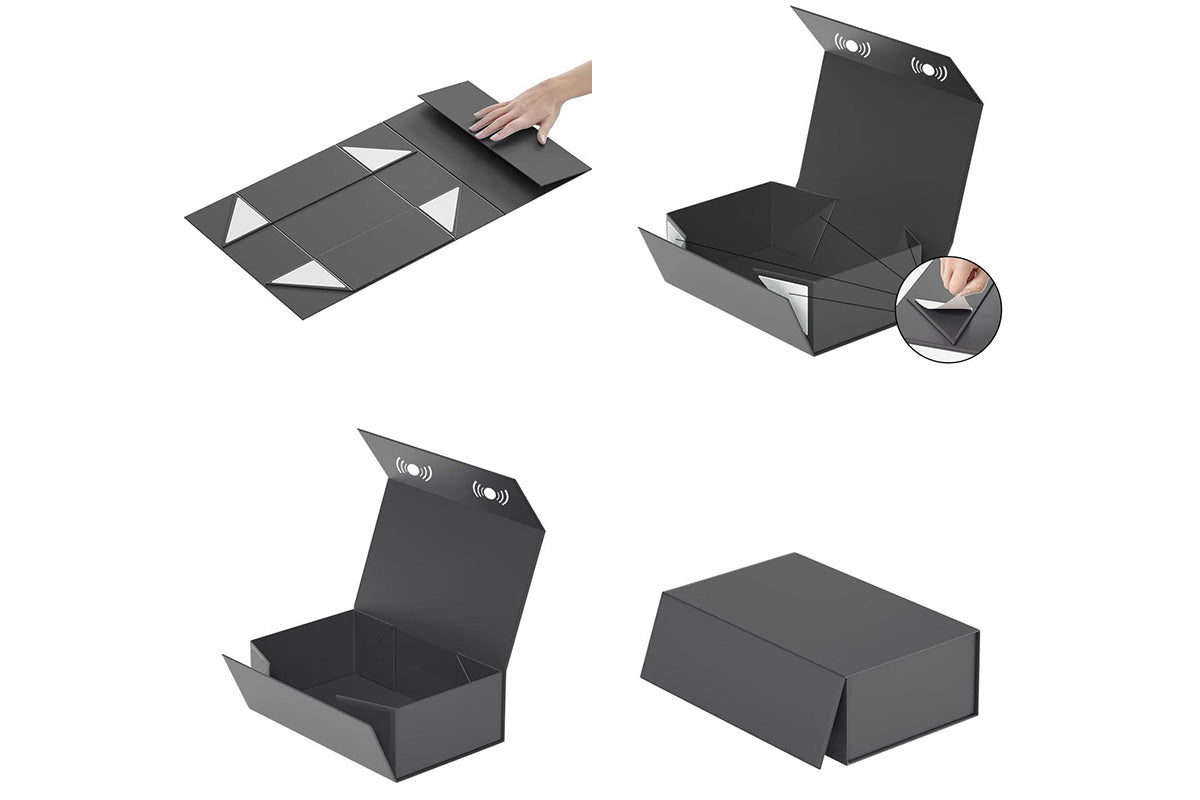 Rectangle Collapsible Gift Box with Lid for Presents Party Wedding