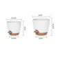 3Pcs Round Self Watering Planters Pot with Drainage Hole and Tray