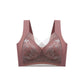 Women V Neck Floral Lace Seamless Bra