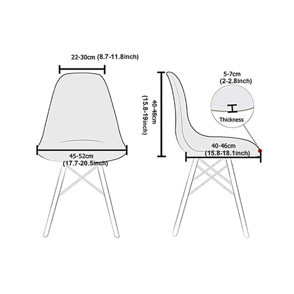 2Pcs Stretch Water-Resistant Shell Chair Cover