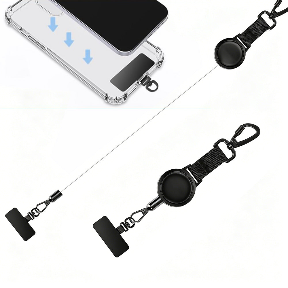 Retractable Phone Lanyard Locking Carabiner 360 Degree Tab for Hiking Climbing