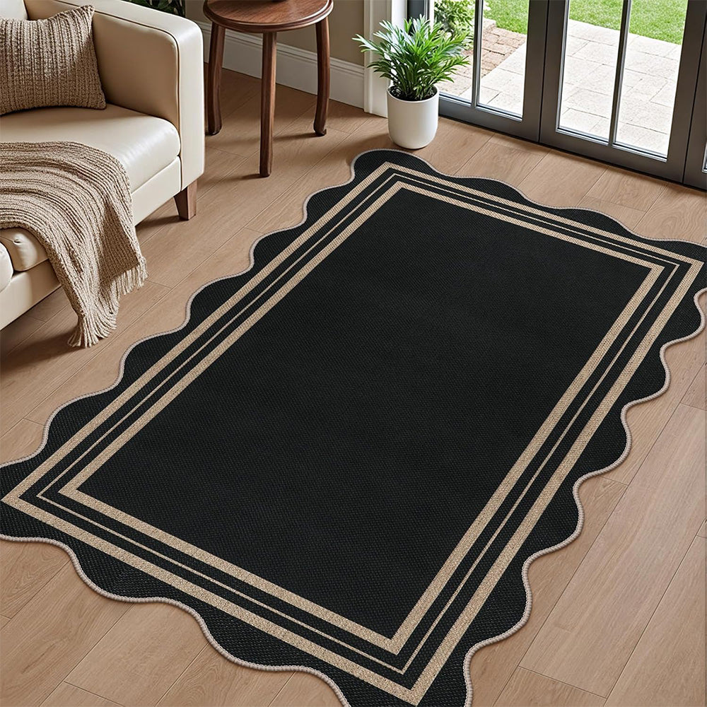 Vintage Low Pile Rug Washable Mat for Living Room Bedroom-Style 2