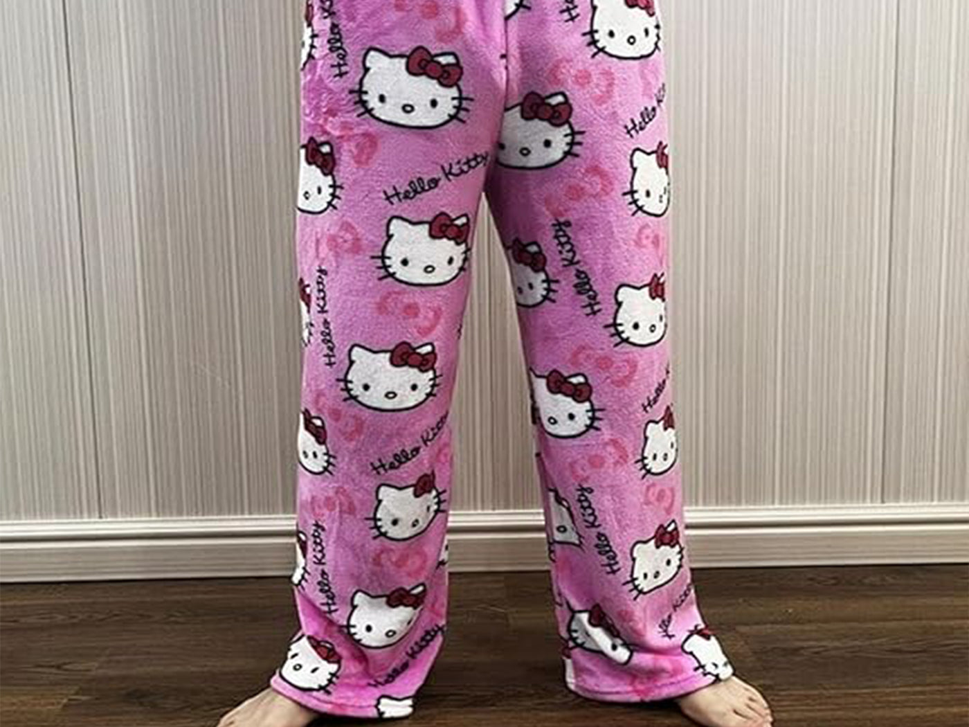 Women's Hello Kitty Inspired Flannel Cartoon Print Pajama Pants