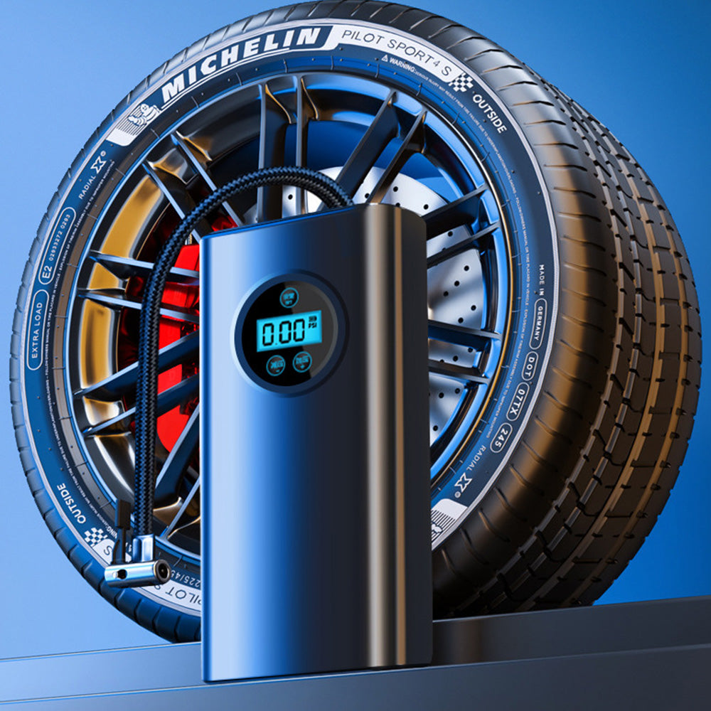 Tire Inflator Air Compressor with Auto Shutoff Pressure Gauge for Car Motorcycle