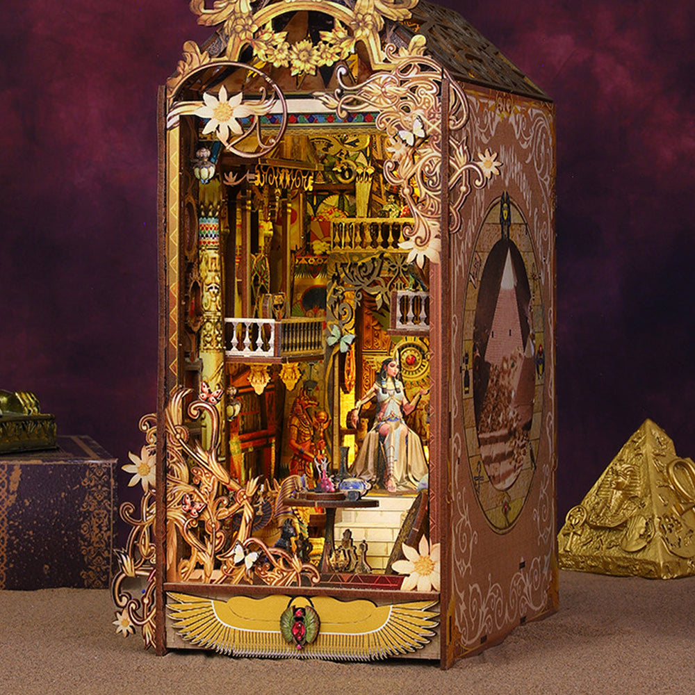 3D Wooden Puzzle Book Stand Miniature Dollhouse Kit