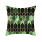 Set of 4 Geometric Green and Blue Square Cushion Covers Throw Pillow Cases for Home Decoration