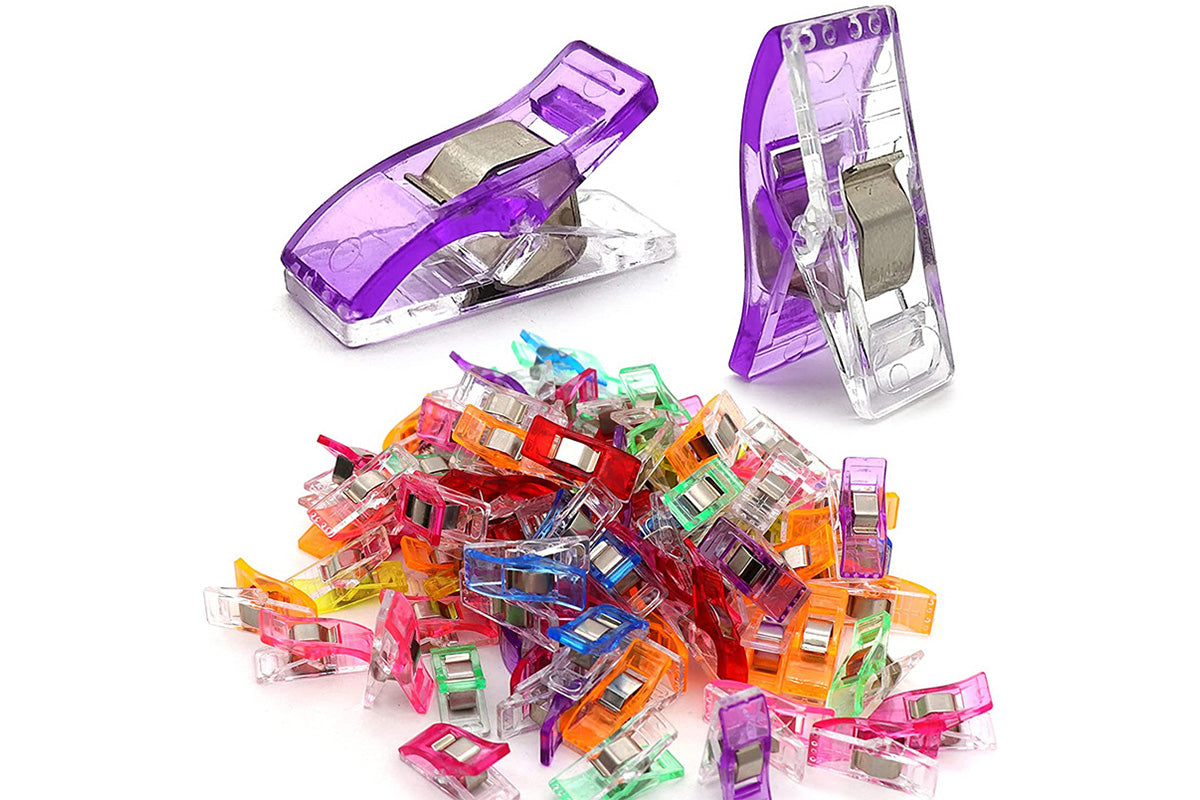 100-Piece Random Color Quilting Sewing Clips for Crafts