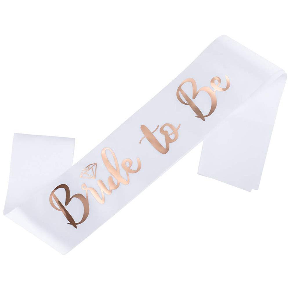 3pcs Bride to Be Sash Headband Tiara Veil Tattoo Bachelorette Bridal Shower Decoration Accessories