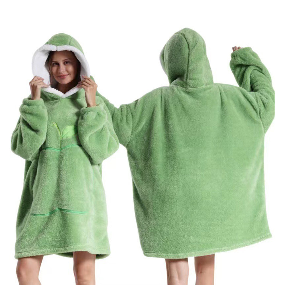 Unisex Hoodie Blanket Hooded Oversized Wearable Throw Blanket