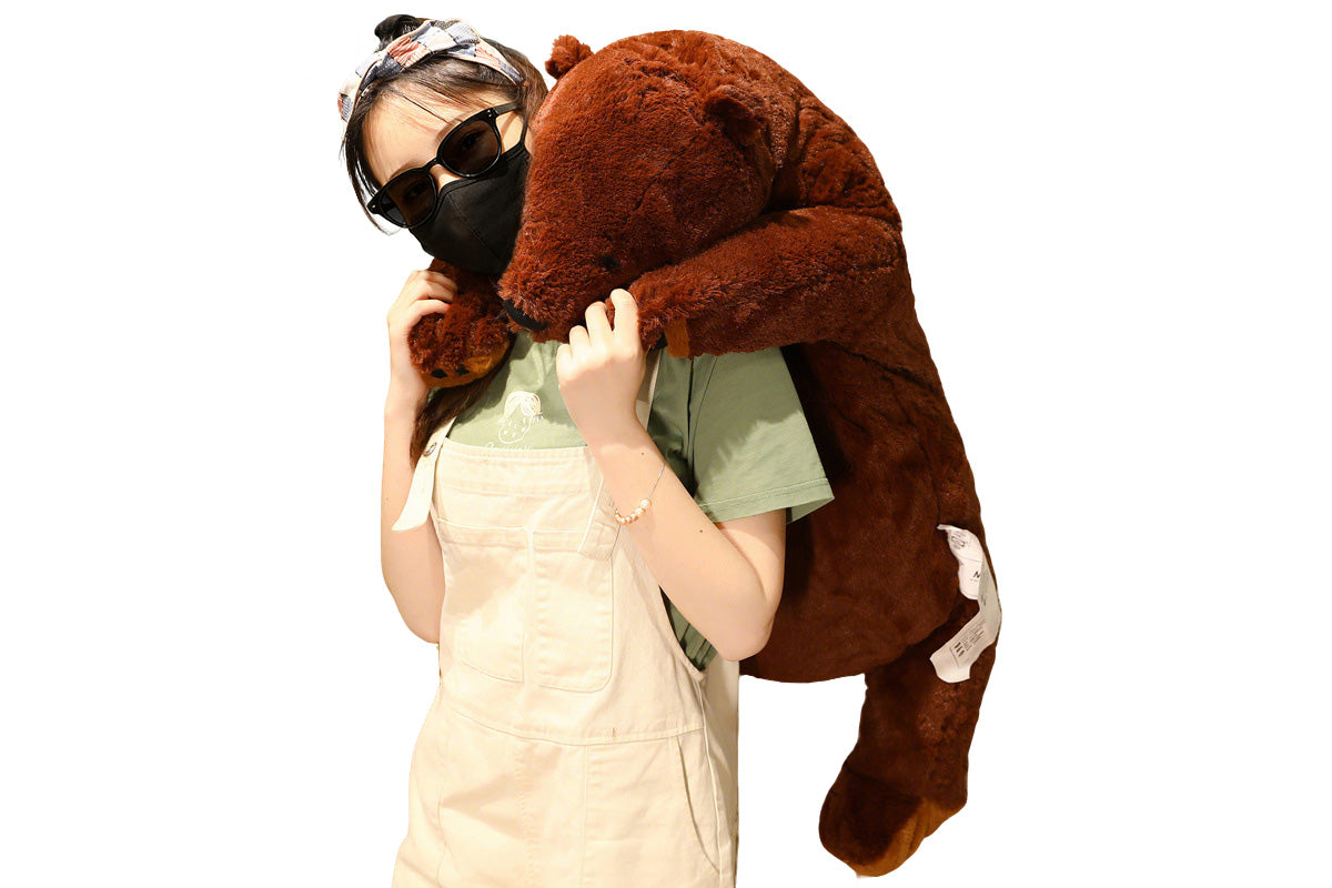 Giant Brown Bear Stuffed Animal for Adults Stress Relief Anti-Anxiety Cuddly Bear Toy