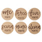 6Pcs 10CM Wooden Milestone Cards For Kids Announcement and Milestone