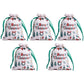 5Pcs 40x30CM Christmas Drawstring Bags Extra Large Christmas Sack Holiday Wrapping Sacks