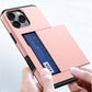 Shockproof Phone Cover Case With Card Holder For iPhone 15 Plus