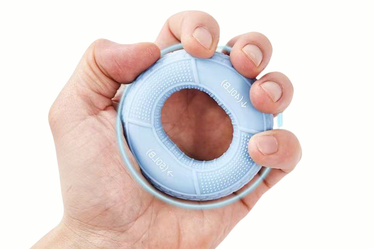 Silicone Grip Strength Ring Hand Exerciser Stress Relief Keychain
