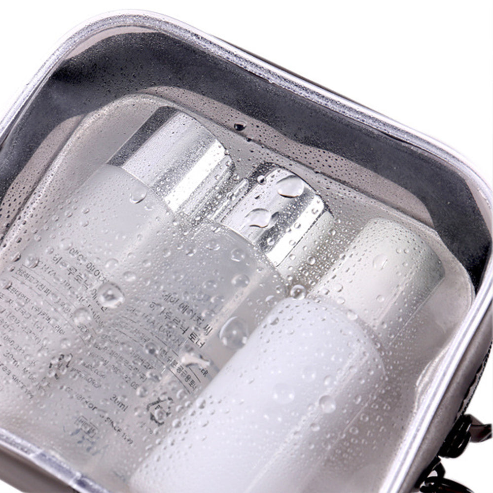 4 Packs Clear Cosmetics Bag with Zipper Portable PVC Toiletry Makeup Bag