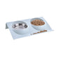 2Pcs Raised Dog Cat Bowls Double Pet Feeder