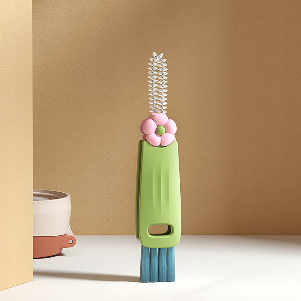 2Pcs 3-in-1 Cup Lid Crevice Cleaning Brush