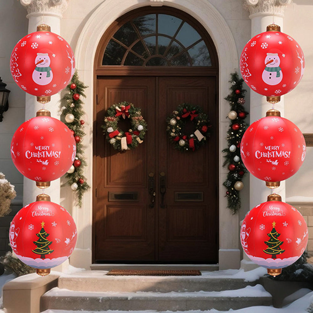 3Pcs Large Christmas Inflatable Ball 60cm Decoration Giant Bauble