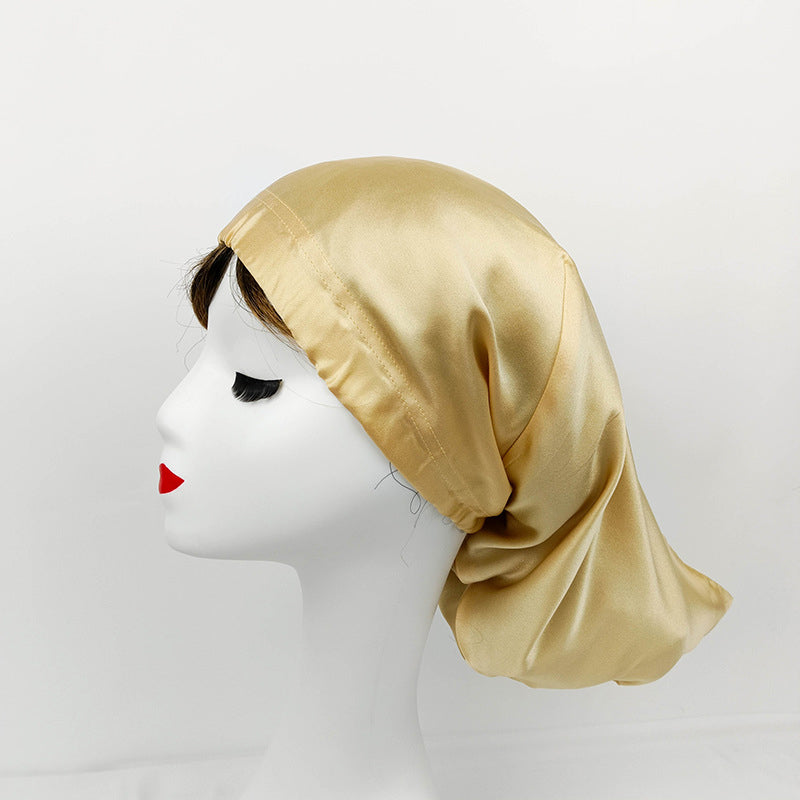 Pointed Long 100%Silk Night Cap Bonnet Sleep Cap