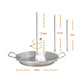 2Pcs Stainless Steel Removable BBQ Vertical Skewer with Hanger and Base