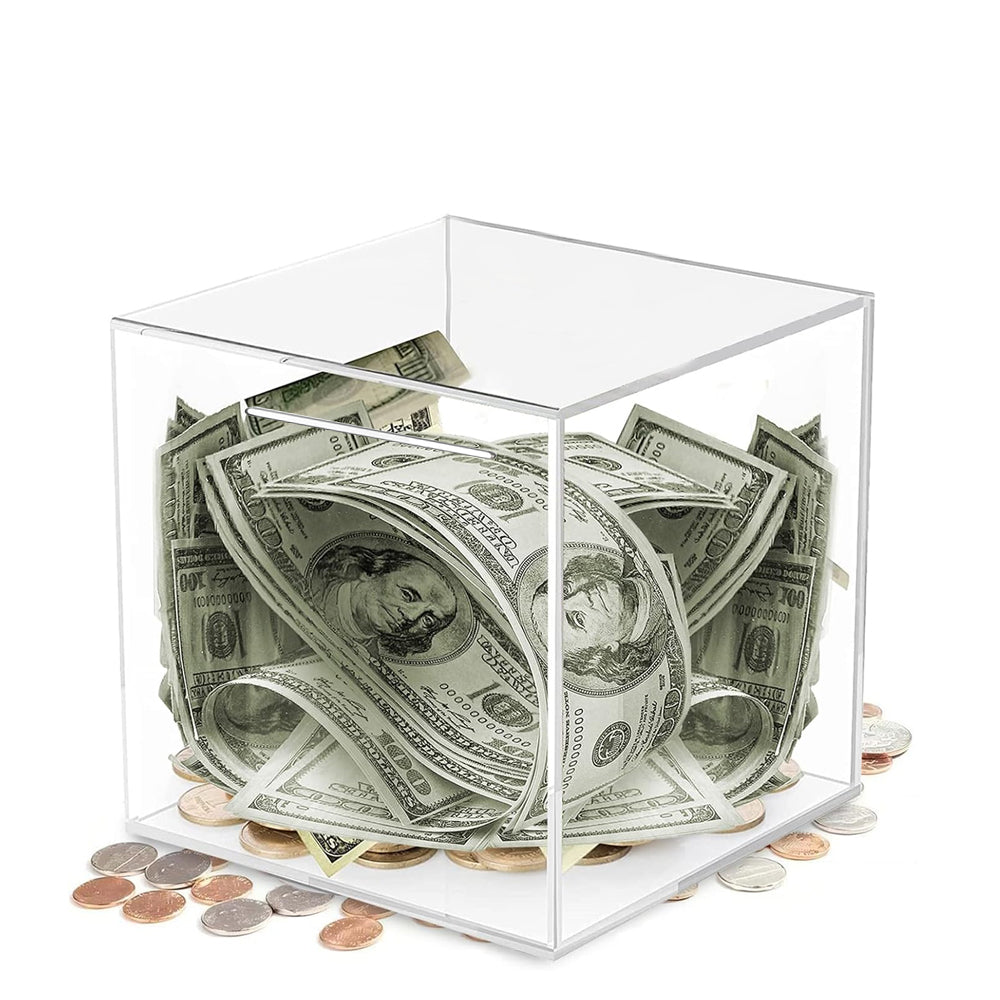 Must Break to Open Acrylic Clear Piggy Bank