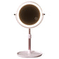 Adjustable Height Dual-Sided LED Makeup Mirror with 3 Color Lighting