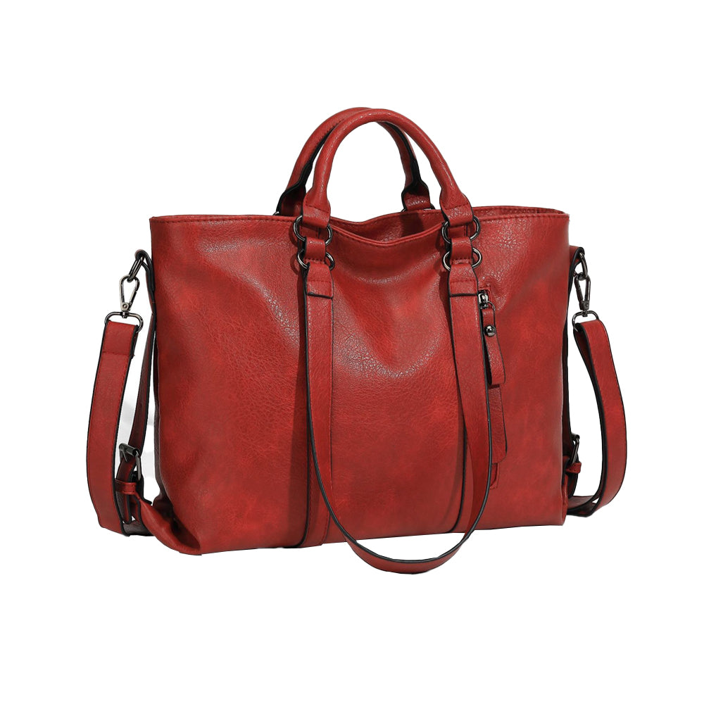 PU Leather Women's Tote Handbag for Work and Travel