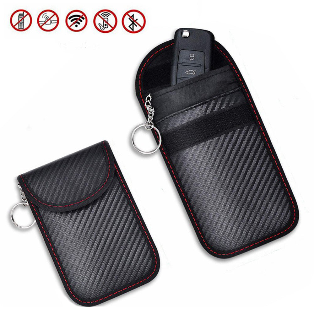 2Pcs Car Key Signal Shielding Bag RFID Keyless Car Key Partition Bag