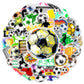 50Pcs Football Theme Sticker Set Water-repellent for Water Bottle Laptop Decoration