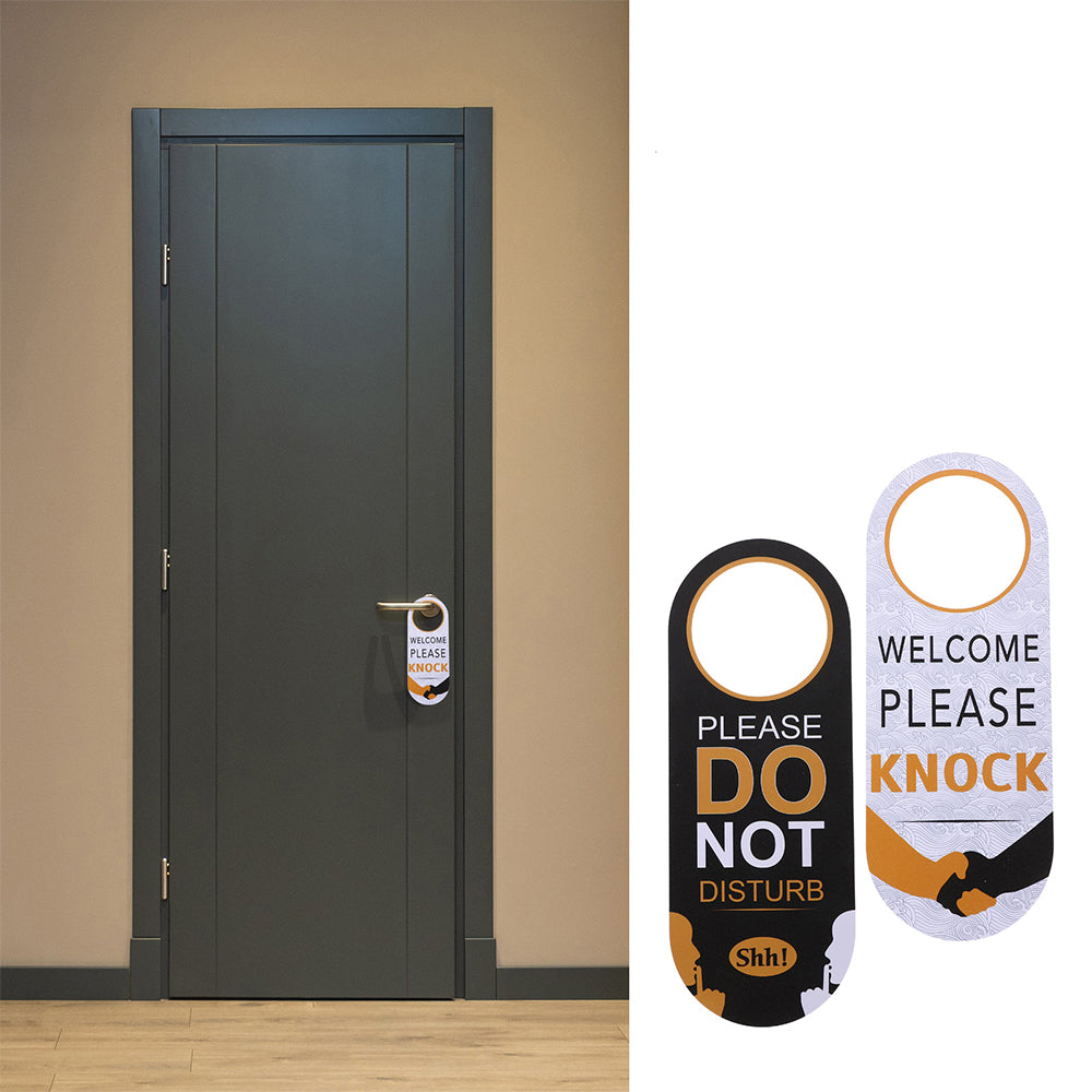 Do Not Disturb Sign Door Knob Hanger Tag-Different Words on Both Sides