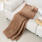 Soft Fluffy Fleece Throw Blanket for Sofa Couch Bed Living Room All Season Cozy-Brown
