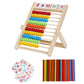Wooden Abacus for Math with Counting Sticks Number Alphabet Cards Educational Toy