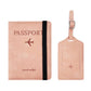 RFID Shield Passport Holder and Luggage Tag Set PU Leather Organizer