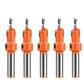 5 Piece 2.8 to 4.0mm Carbide Countersink Drill Bit Set for Woodworking