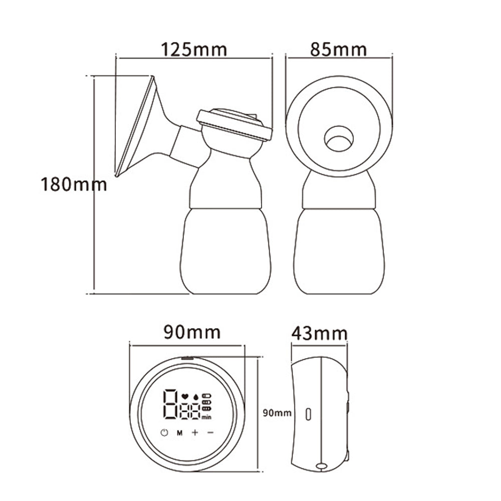 Electric 3 Modes Dual Breastfeeding Pump