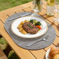 6Pcs Faux Leather Placemats Waterproof Heat Resistant Washable Table Mats for Dining Table