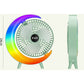 USB Desk Fan with 7Colorful Night Light  Air Circulator Fan
