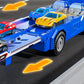 Large Dual Track Transporter Truck Toy Set with 6 Alloy Racing Cars