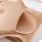 Women Strapless Wirefree Bandeau Bra with Removable Shoulder Straps-Beige