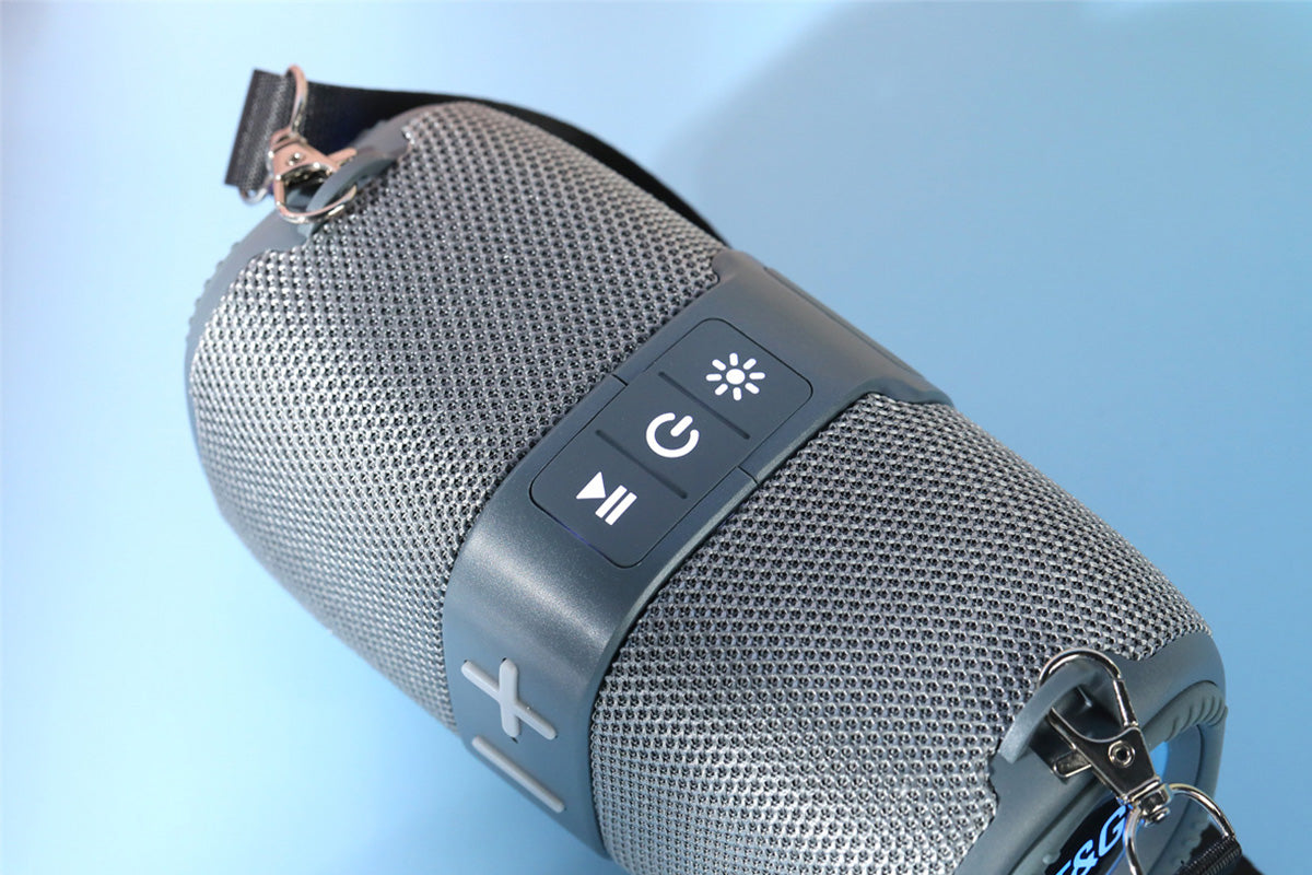 Portable Bluetooth Speaker, Portable Speaker, Bluetooth Speakers Wireless, LED Light Speaker Speakers Wireless Speaker with TF AUX FM for Shower Pool Party